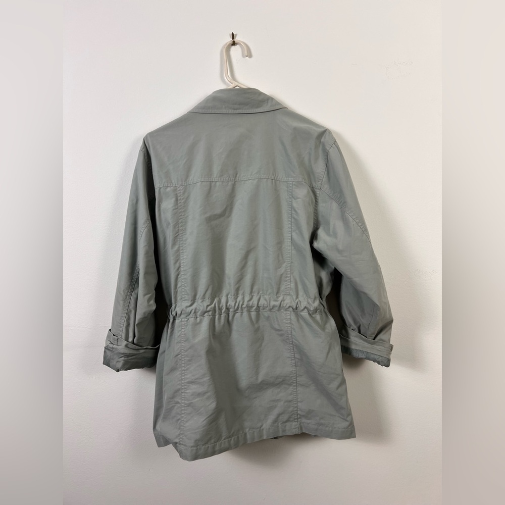 London Fog Sage Green Utility Jacket | Lightweight and Transitional | Spring Lrg - Picture 3 of 6